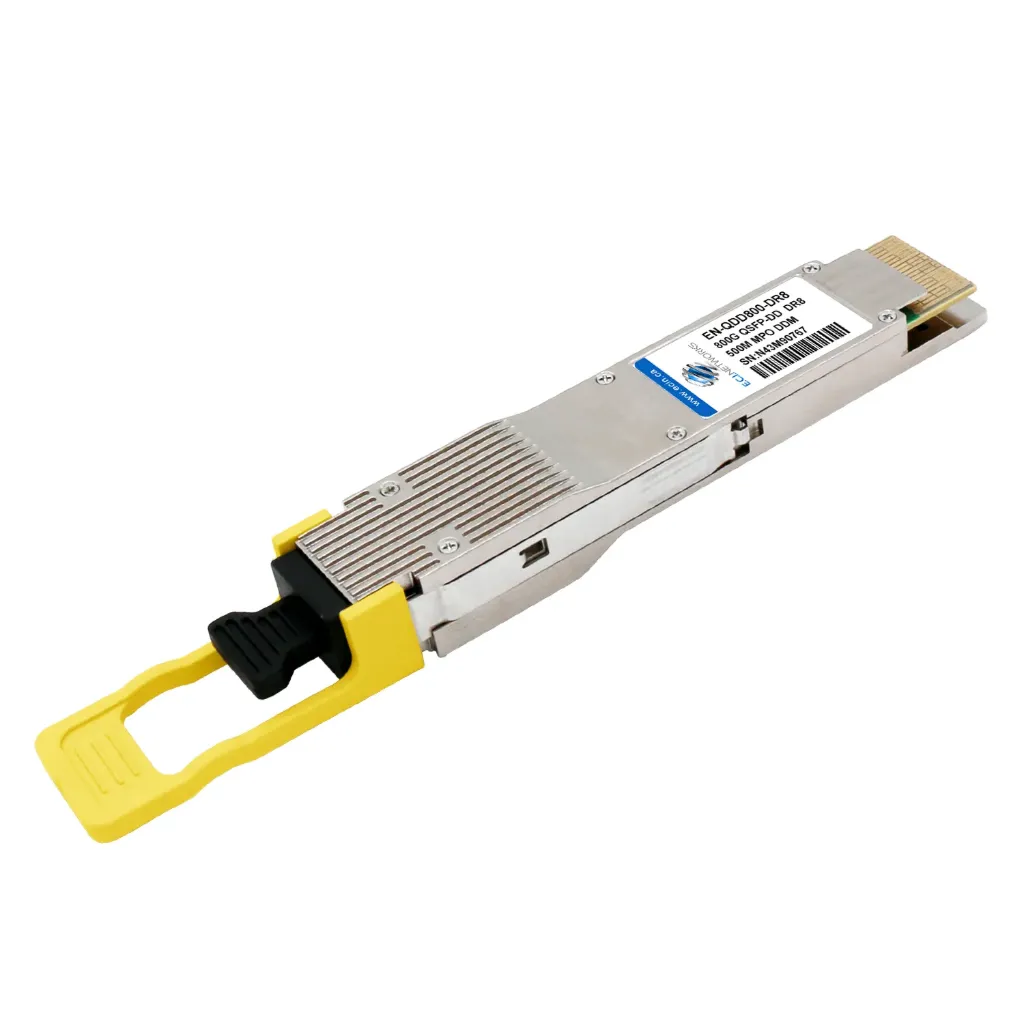 [EN-QDD800-DR8] QSFP-DD 800G DR8 (2DR4) transceiver, Dual MPO-12, 1310nm, up to 500m,